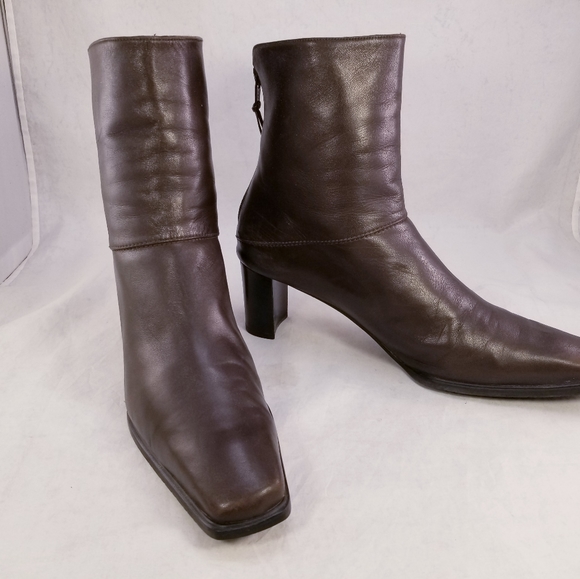 STUART WEITZMAN CHUNKY ANKLE BOOTS BACK ZIPPER SIZE 9.5 N OR 8.5 B - Picture 3 of 10